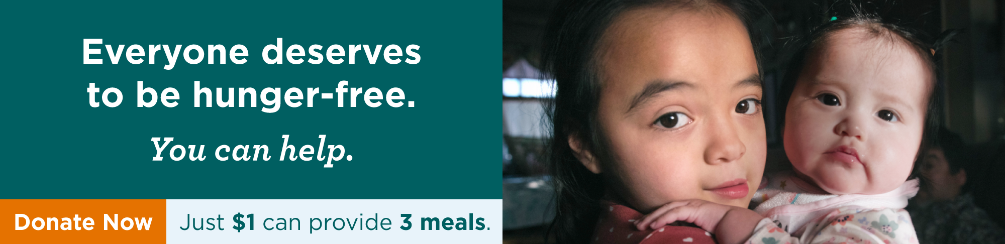 Everyone deserves to be hunger-free. You can help.
